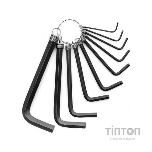 Набір інструментів Tolsen Г-образних шестигранних ключів 10 шт на кільці (20051)