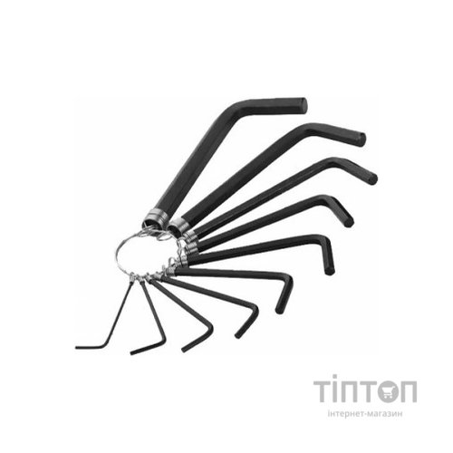 Набір інструментів Tolsen Г-образних шестигранних ключів 10 шт на кільці (20051)