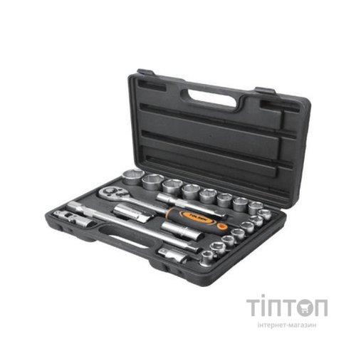 Набір інструментів Tolsen головок торцевих 1/2" 22 предмети "ПРОФІ" (15139)