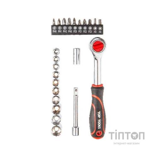 Набір інструментів Top Tools торцевих гайкових ключів 1/4", 23од. (38D505)