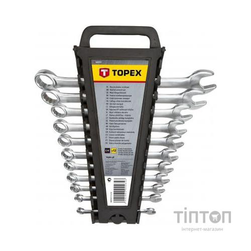 Набір інструментів Topex ключей комбинированных 6-22 мм, 12 шт. (35D757)