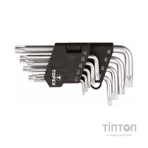 Набір інструментів Topex ключі шестигранні Torx T10-T50, набір 9 шт.*1 уп. (35D960)