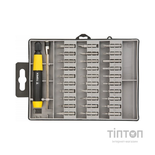 Набір інструментів Topex насадки прецизійні з тримачем, (під викрутку) 32 шт. * 1 (39D555)