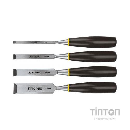 Набір інструментів Topex стамески 6-24 мм, набор 4 шт. (09A310)