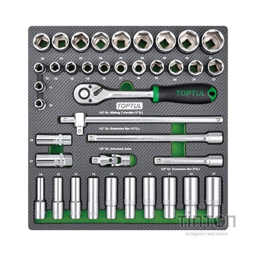 Набір інструментів Toptul 1/2" 39од. (GEC3901)