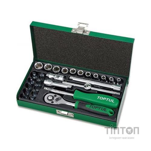 Набір інструментів Toptul автомобільний 1/4" 27од. (GCAD2701)