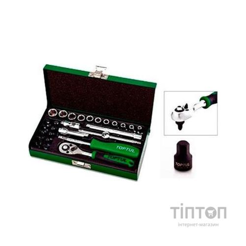 Набір інструментів Toptul автомобільний 1/4" 27од. (GCAD2701)