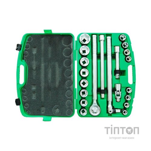 Набір інструментів Toptul для автомобіліста 3/4" 21од. (6-гр.) (GCAI2104)