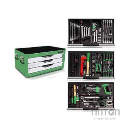 Набір інструментів Toptul для СТО у ящику (Pro-Line) 3 секціі 104од. (GCAZ0013)