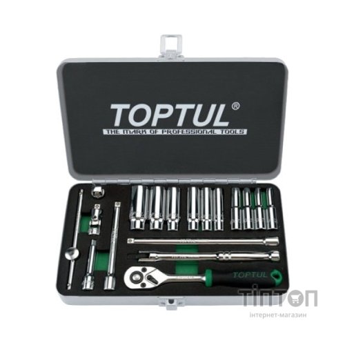 Набір інструментів Toptul дюймових 1/4" 18од. 3/16"-9/16" (GCAD1813)
