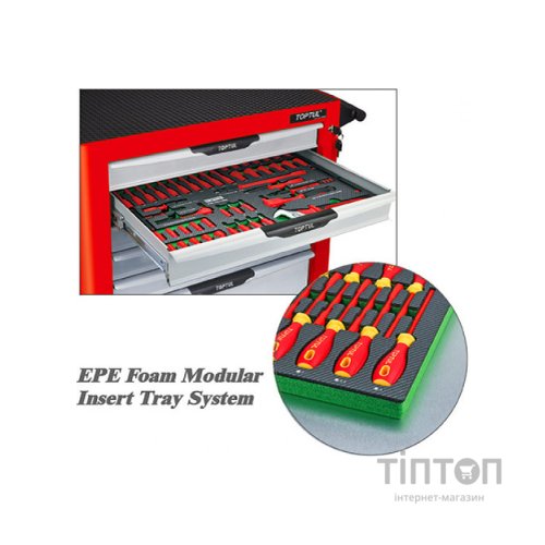 Набір інструментів Toptul електроізольованого в ложементі VDE 27шт. (GED2764)
