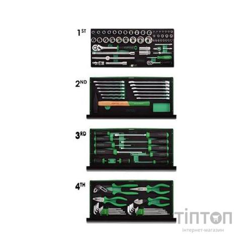 Набір інструментів Toptul інструментальному ящику 3 секції 99 од. (GCAZ0038)