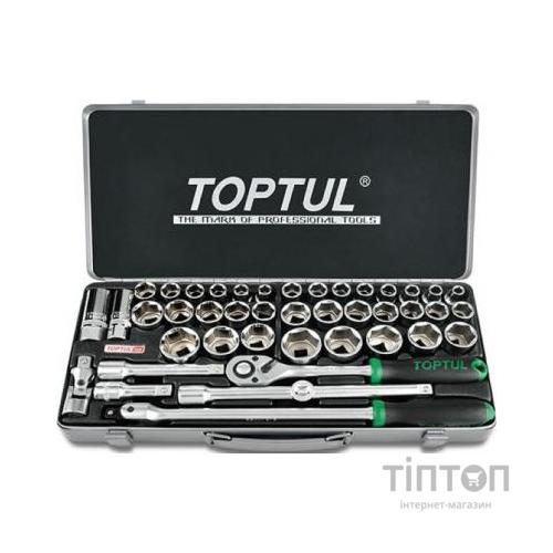 Набір інструментів Toptul комбінований 1/2" 43од. (дюйм+метр.) (GCAD4303)