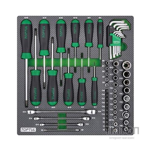 Набір інструментів Toptul комбінований 61од. (GEC6102)