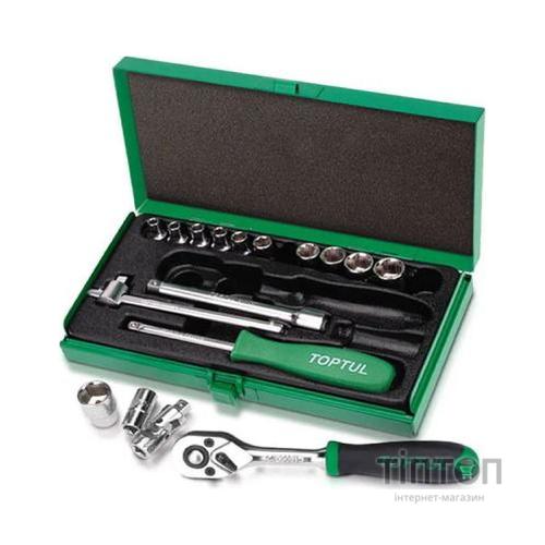 Набір інструментів Toptul в кейсі 1/4" 17од. (GCAD1701)
