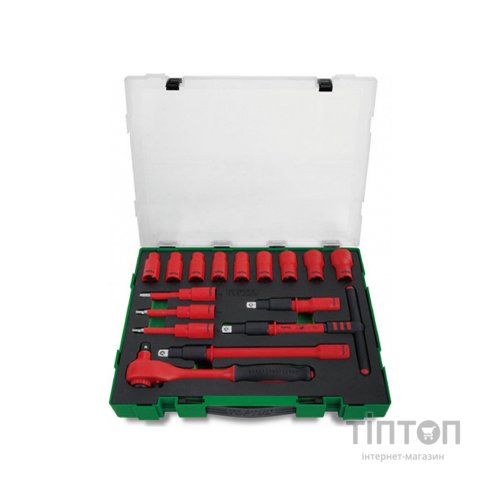 Набір інструментів Toptul изольованих VDE 1/2" 16од. (6-гр.) (GZC1609)