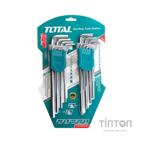 Набір інструментів Total ключів шестиграних+TORX 18шт. (THT106KT0181)