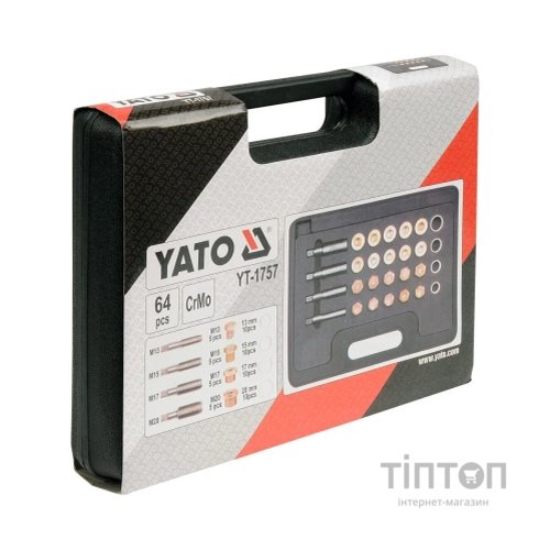 Набір інструментів Yato для ремонту зливних пробок M13, M15, M17, M20 (YT-1757)