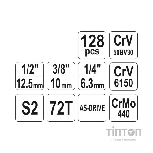 Набір інструментів Yato YT-38872