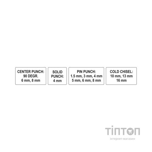 Набір інструментів Yato зубил і кернів 12 шт. (YT-4714)