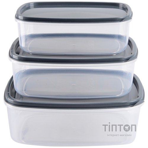 Набір контейнерів Violet House 0495 ANTRACITE 1.35/2/3.15 л