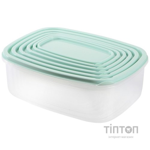 Набір контейнерів з кришкою Violet House 0496 GREEN 0.3/0.5/0.85/1.35/2/3.15л