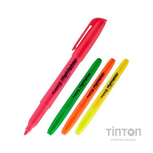 Набір маркерів Axent набір Highlighter 2-4 мм клиноподібний з 4-х кольорів (D2503-40)