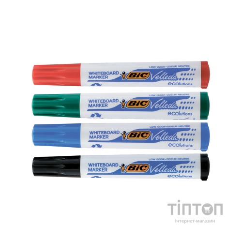 Набір маркерів Bic Набір для сухостираємих дощок Velleda Ecolutions на спиртові (bc904941)