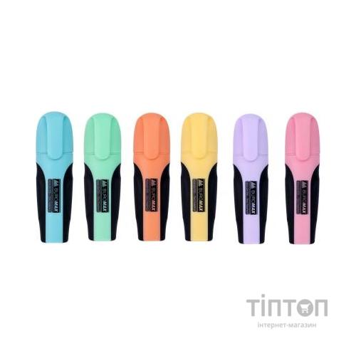 Набір маркерів Buromax highlighter pen, PASTEL, chisel tip, SET 6 colors (BM.8905-96)