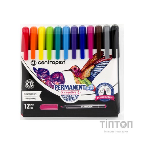 Набір маркерів Centropen набір Permament creative 12 кольорів (2896/12)