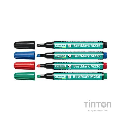 Набір маркерів Stanger набір з 4-х водостійких клин. наконечник 1-4 мм укорочених (712020)
