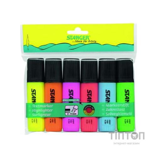 Набір маркерів Stanger набір з 6-ти текстових 1-5 мм (180008000)