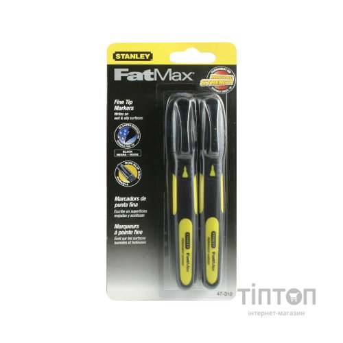 Набір маркерів Stanley FatMax, 2 шт., Чорний. (0-47-312)