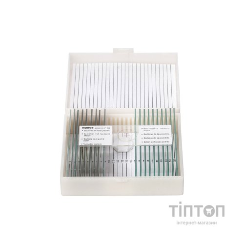 Набір мікропрепаратів Konus Ботаніка Бактерії, найпростіші організми 10 шт (4877)