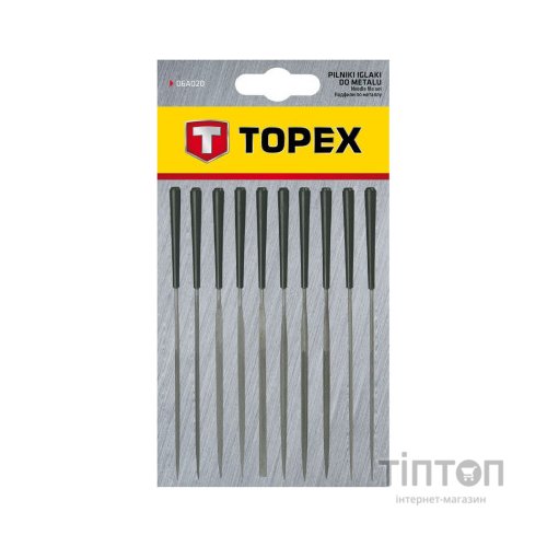 Набір напилків Topex игольчатые по металлу, набор 10 шт. (06A020)