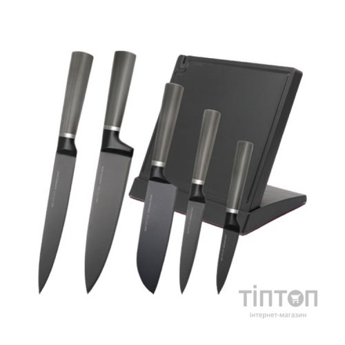 Набір ножів Oscar 5 ножів + обробна дошка (OSR-11002-6)