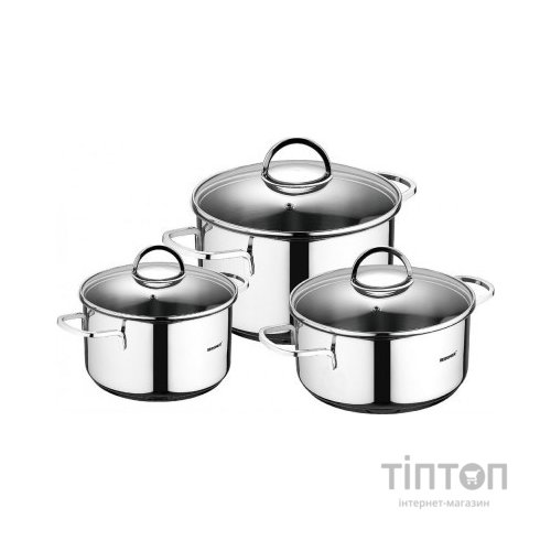 Набір посуду Bergner Classic 1.7 л, 2.3 л, 3.3 л 6 предметів (BG-6284)