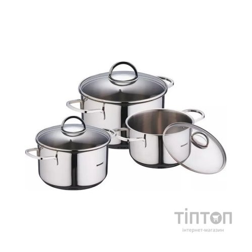Набір посуду Bergner Classic 1.7 л, 2.3 л, 3.3 л 6 предметів (BG-6284)