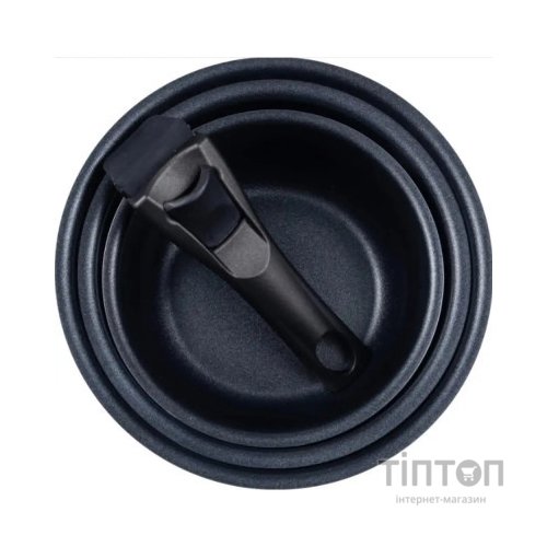 Набір посуду Bergner Click&Cook ковші 16/18/20 см 4 предмета (BG-31608-BK)