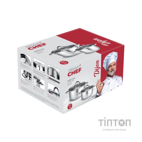Набір посуду Bravo Chef 1.9 л 3.6 л (BC-6001)