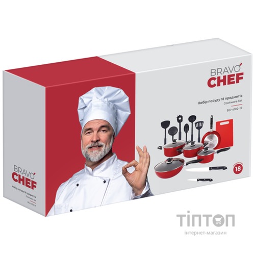 Набір посуду Bravo Chef 18 предметів (BC-6102-18)