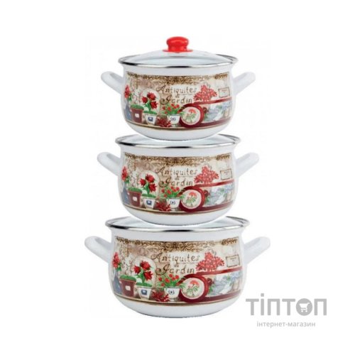 Набір посуду Gusto "Квітковий сад" (GT-T-3-FG)