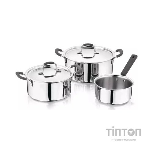 Набір посуду MasterPro Foodies collection 2 каструлі та ківш 16/20/24 см (BGEU-5539)