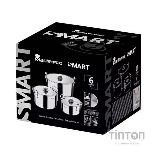 Набір посуду MasterPro Smart 3,14/6,5/11,6 л 6 предметів (BGMP-2145)