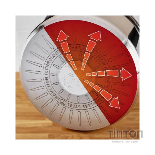 Набір посуду Tefal Delicious, 6предметів, нержавіюча сталь, бакеліт, скло (B925S655)