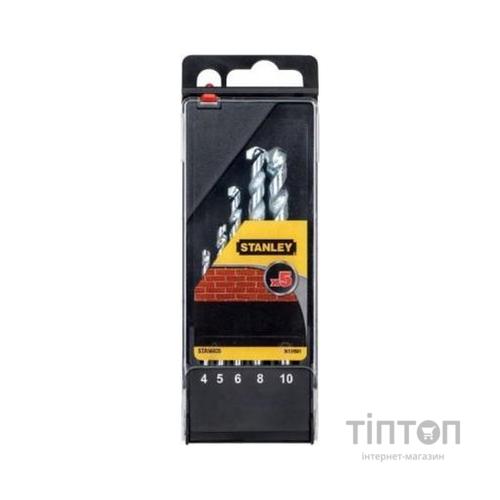 Набір Stanley свердла по цеглі, d=4,5,6,8,10 мм