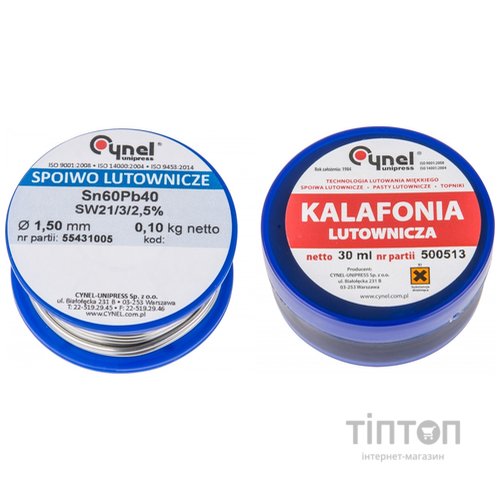 Набір TOPEX для пайки, припій, каніфоль