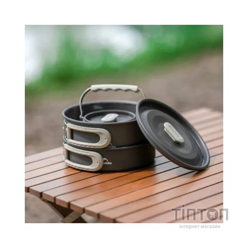 Набір туристичного посуду Naturehike CNK2450CF010, алюміній 2 каструлі, чайник, сковорідка (6976507663281)