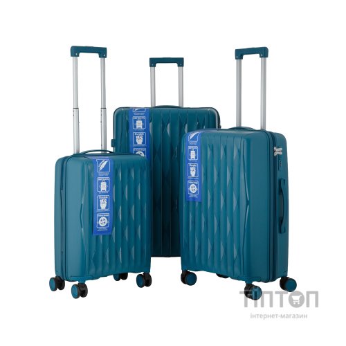 Набір валіз 2E M7979 (L+M+S) блакитний (2E-PP-M7979-SET3-LB)