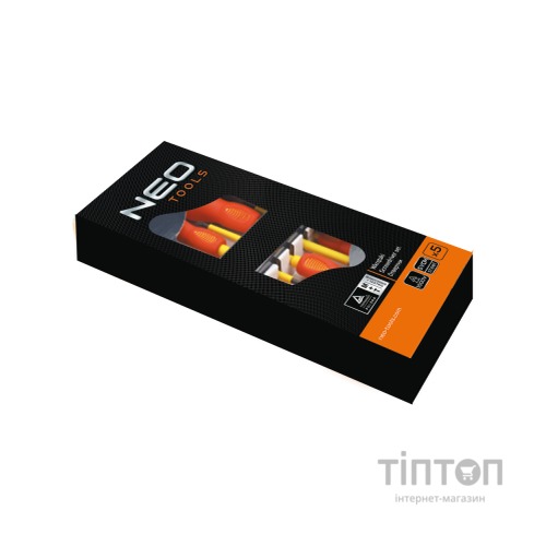 Набір викруток Neo Tools шліцева (1000 В), набір 5 шт (04-220)